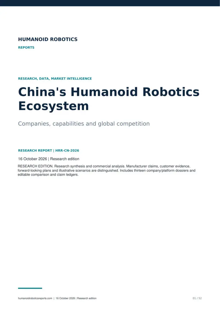 Actual cover of China's Humanoid Robotics Ecosystem, edition 2026.10.
