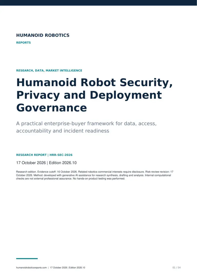 Cover of Humanoid Robot Security, Privacy and Deployment Governance, edition 2026.10.