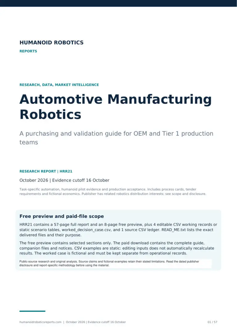 Cover of Automotive Manufacturing Robotics: A purchasing and validation guide for OEM and Tier 1 production teams, edition 2026.10.