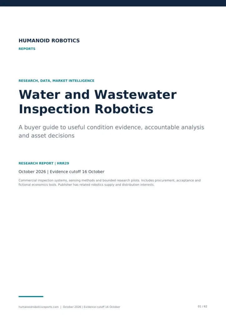 Cover of Water and Wastewater Inspection Robotics: A buyer guide to useful condition evidence, accountable analysis and asset decisions, edition 2026.10.