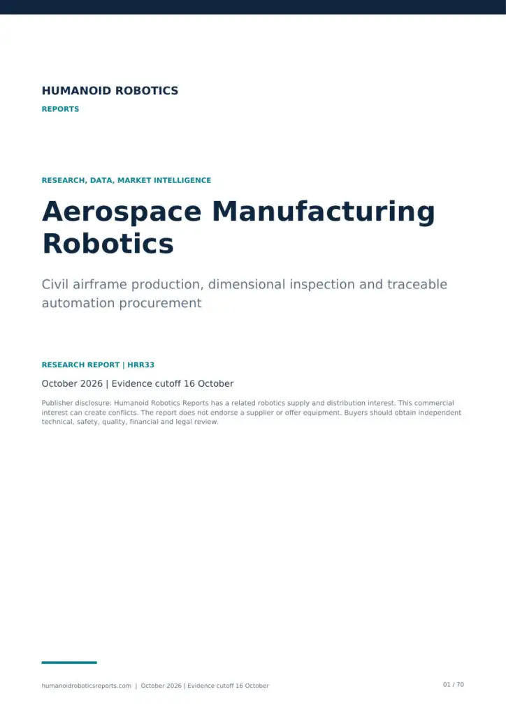 Cover of Aerospace Manufacturing Robotics: Civil airframe production, dimensional inspection and traceable automation procurement, edition 2026.10.