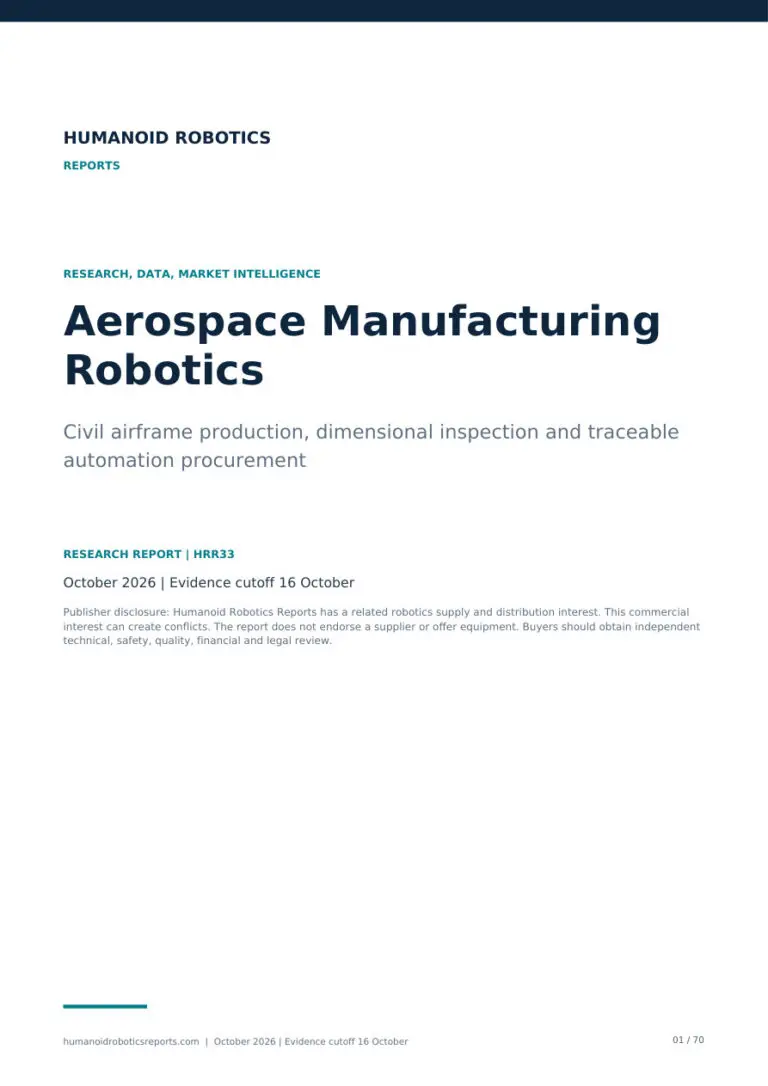 Cover of Aerospace Manufacturing Robotics: Civil airframe production, dimensional inspection and traceable automation procurement, edition 2026.10.