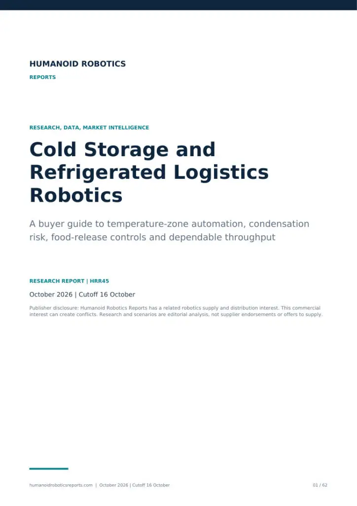 Actual cover of Cold Storage and Refrigerated Logistics Robotics, edition 2026.10.