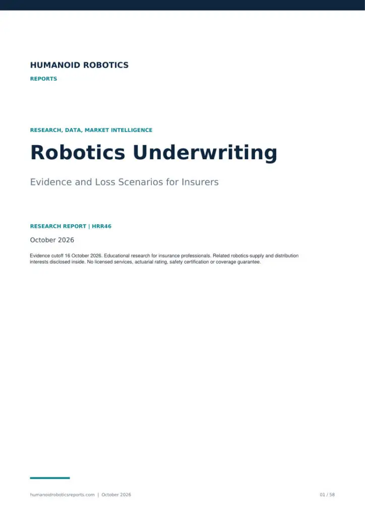 Cover of Robotics Underwriting: Evidence and Loss Scenarios for Insurers, edition 2026.10.