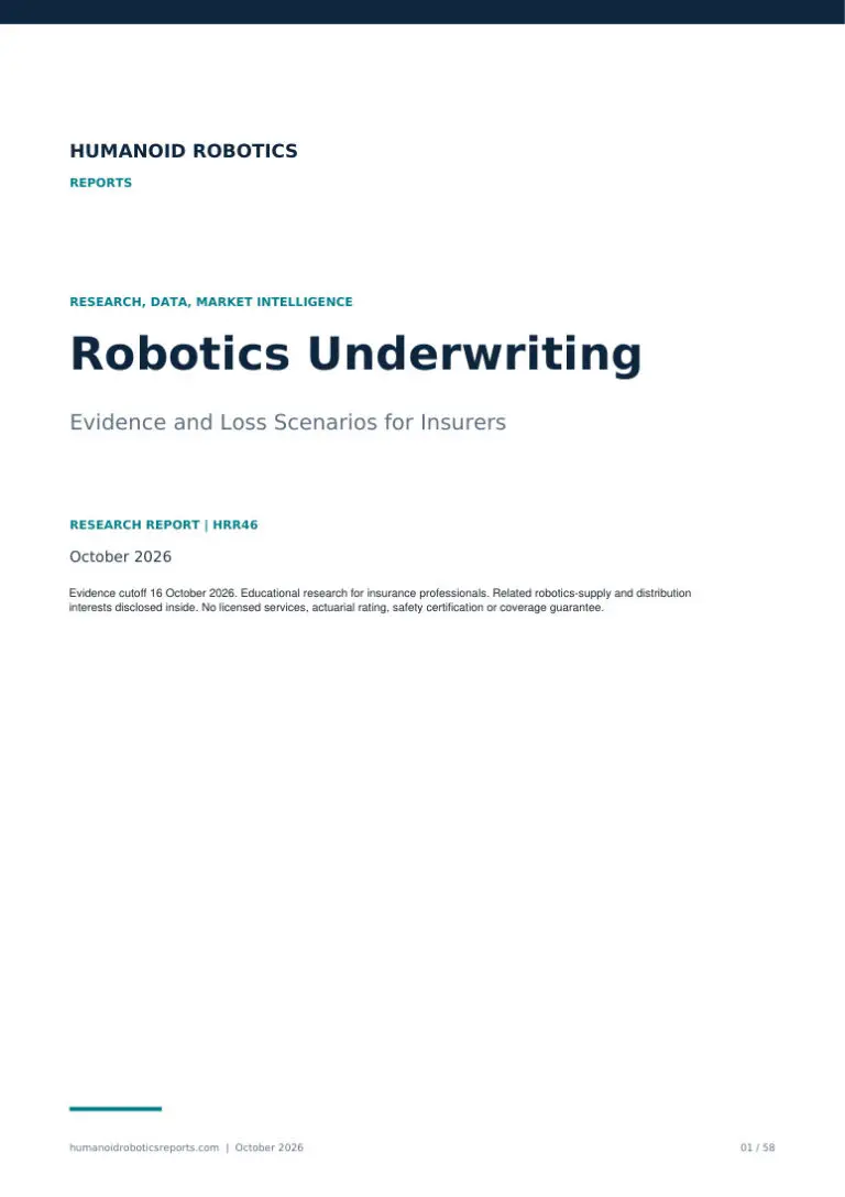 Cover of Robotics Underwriting: Evidence and Loss Scenarios for Insurers, edition 2026.10.
