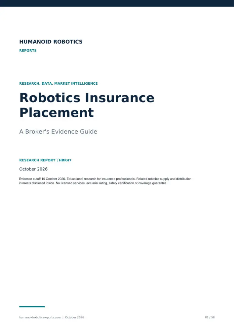 Cover of Robotics Insurance Placement: A Broker's Evidence Guide, edition 2026.10.