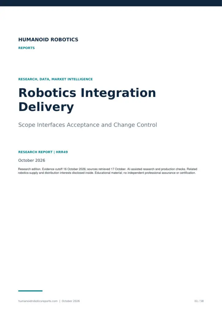 Cover of Robotics Integration Delivery: Scope Interfaces Acceptance and Change Control, edition 2026.10.