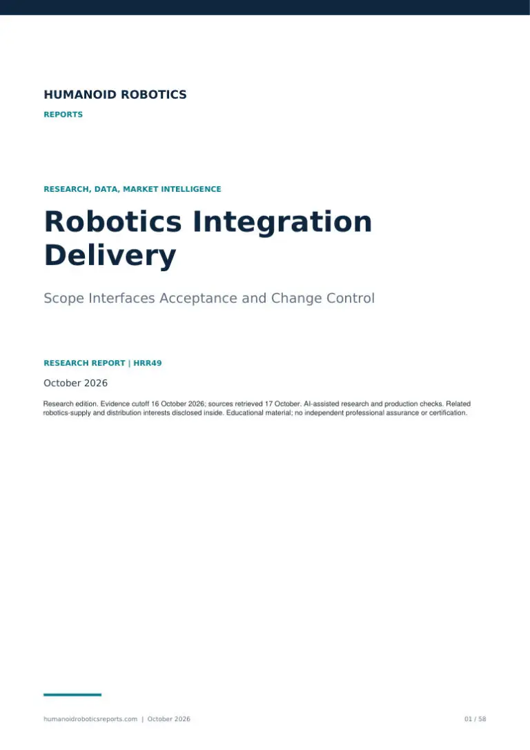 Cover of Robotics Integration Delivery: Scope Interfaces Acceptance and Change Control, edition 2026.10.